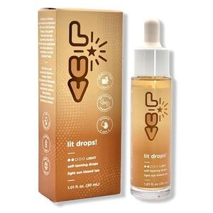 L-UV lit drops! Self-tanning drops for face